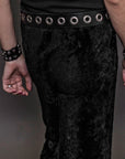 Dig Black Leather Grommet Belt