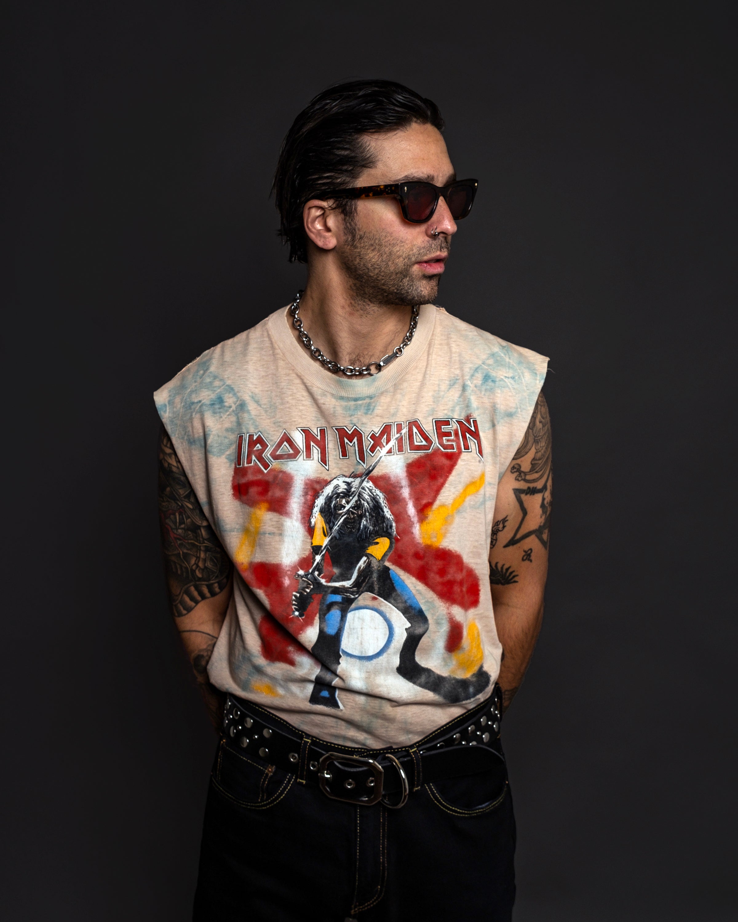 iron maiden goggles Thrashed Iron Maiden Tee – Gimme Danger Inc