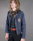 1970s Studded Patched Denim Jacket Size S