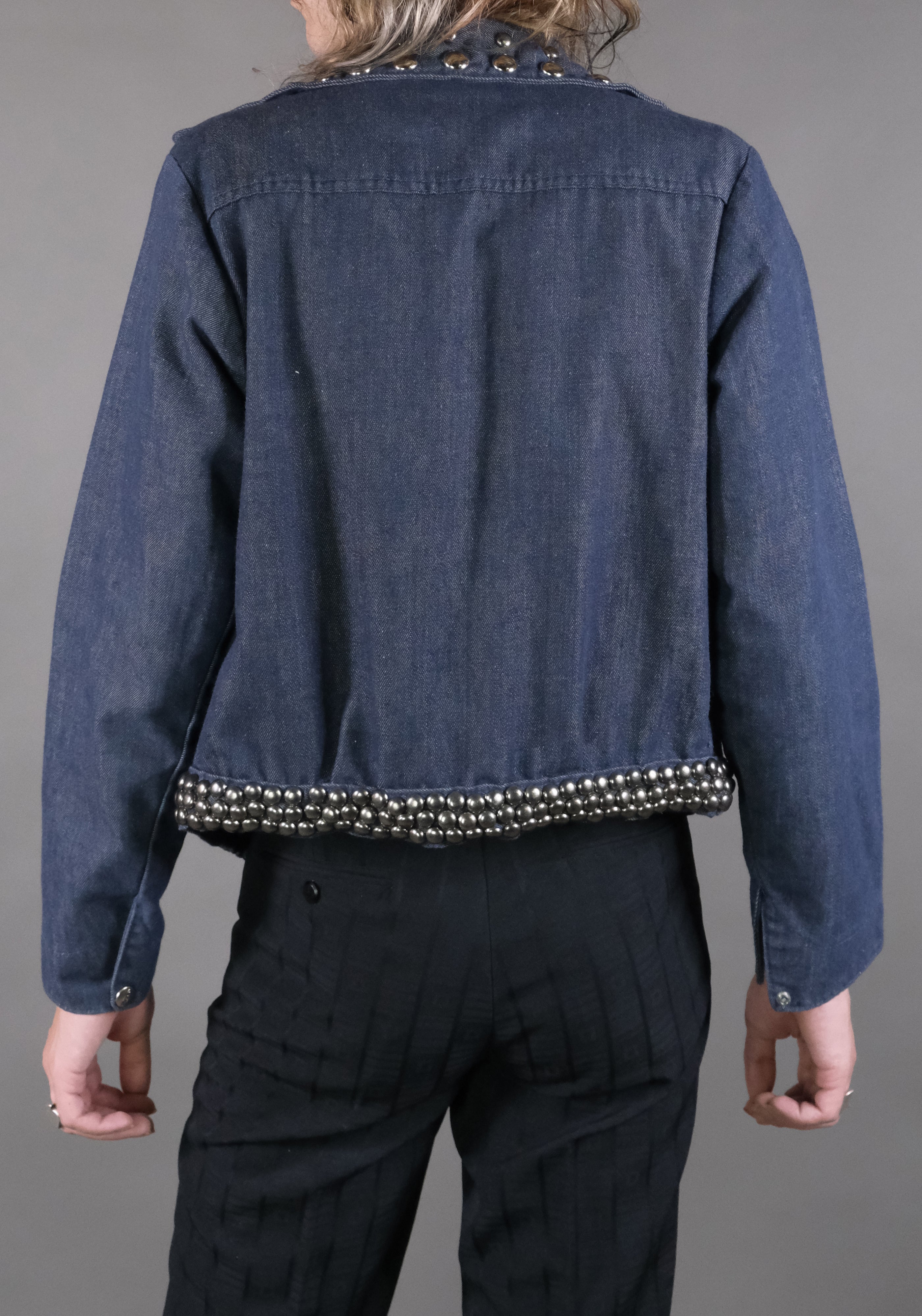1970s Studded Patched Denim Jacket Size S – Gimme Danger Inc.