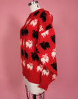 Vtg Scottish Wool Ram Knit Sweater Size L