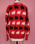 Vtg Scottish Wool Ram Knit Sweater Size L