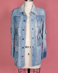 Vtg Denim Pocket & Rings Jacket