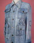 Vtg Denim Pocket & Rings Jacket