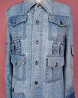 Vtg Denim Pocket & Rings Jacket