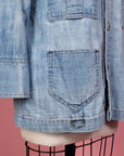 Vtg Denim Pocket & Rings Jacket