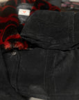 Custom Leather Jacket w/ Faux Fur Collar & Cuffs Size S/M