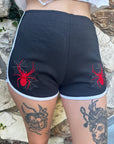 Spiderweb Embroidered Shorts