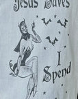 Jesus Saves I Spend Ribbed Tank