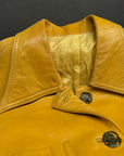 Vtg Supple Yellow Leather Jacket Size M