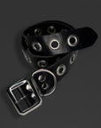 Dig Black Leather Grommet Belt