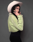 Green Studded Jacket