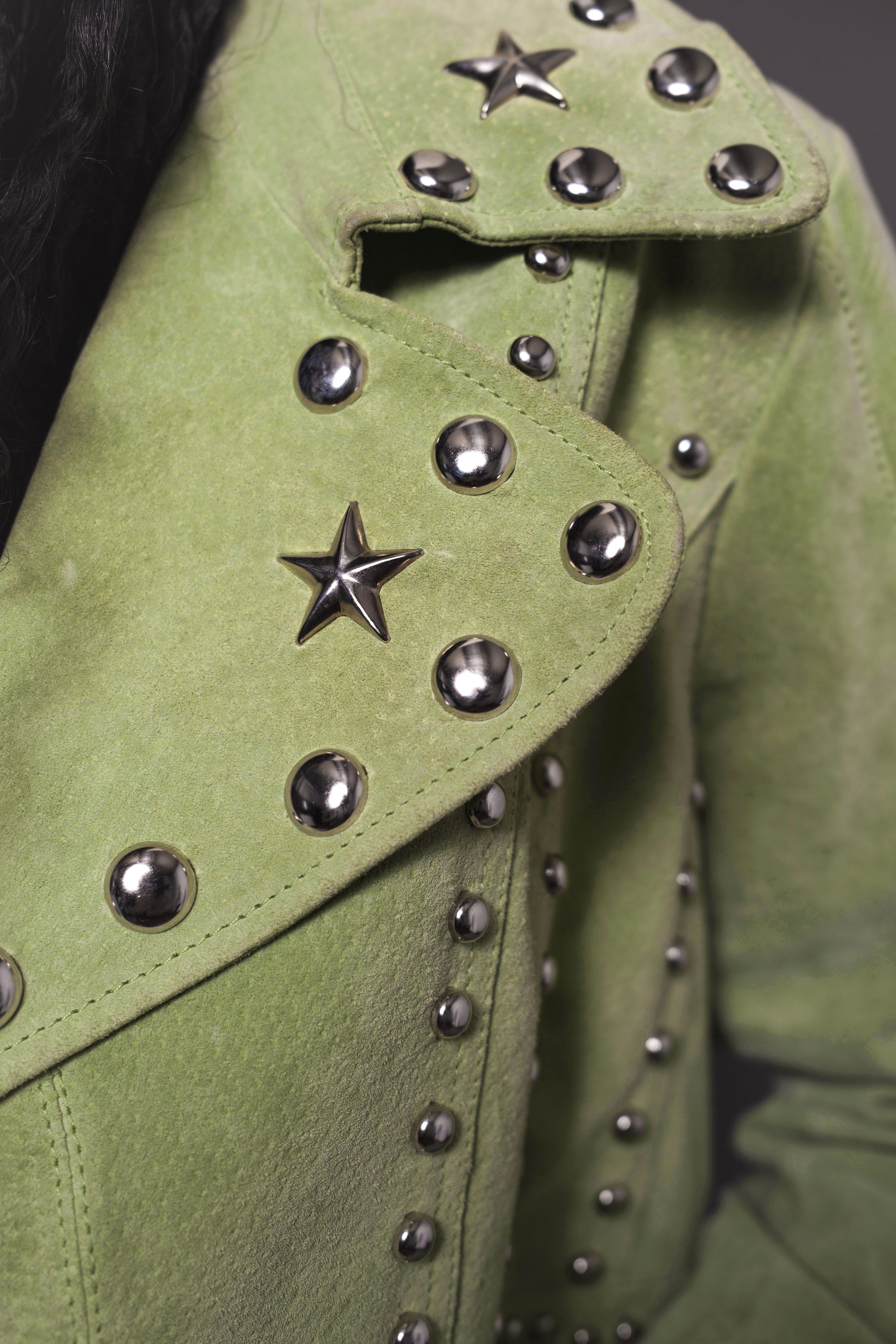 Green Studded Jacket