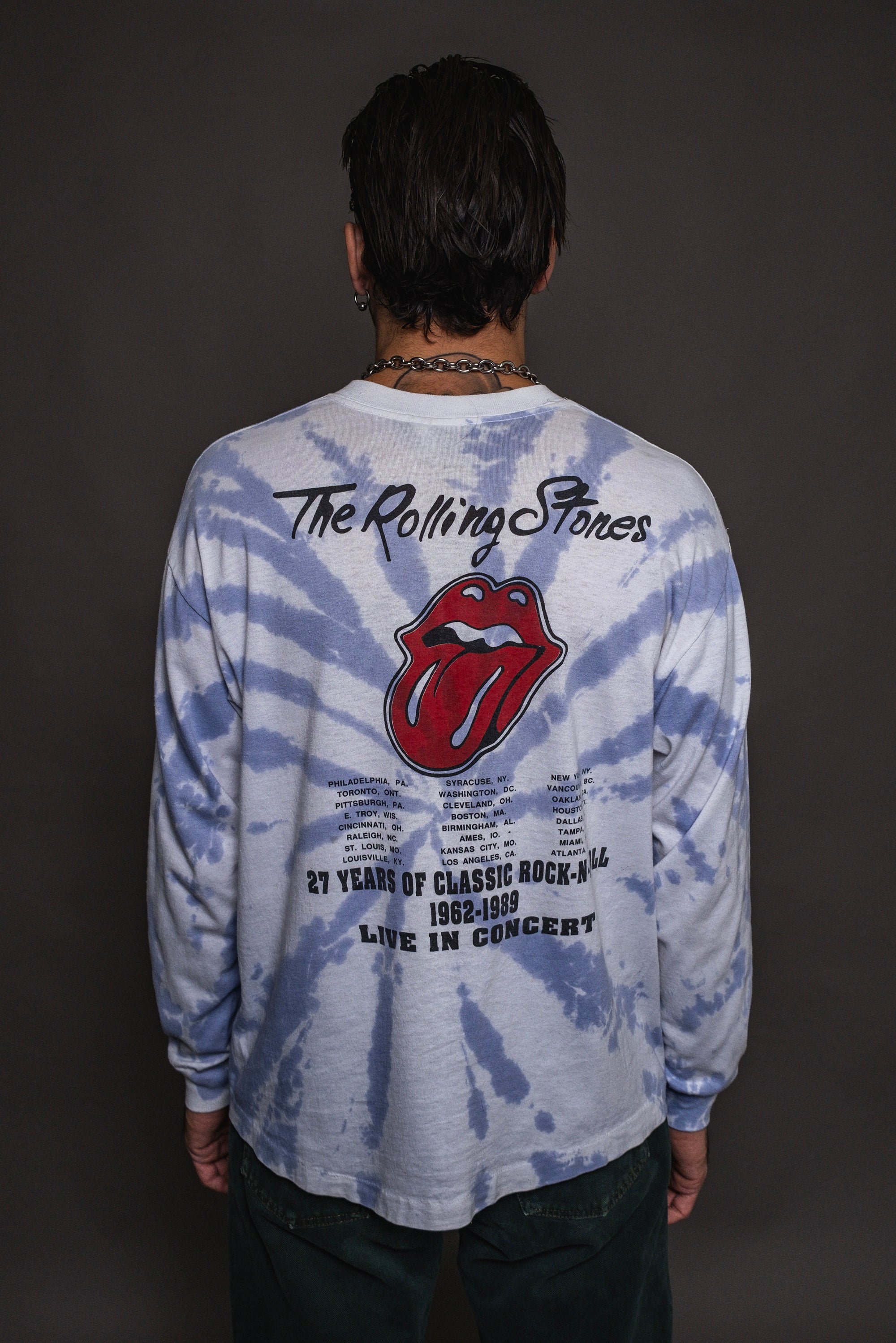 &#39;89 Rolling Stones Double Sided Concert Tee