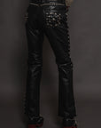 Living After Midnight Hand Studded Leather Pants