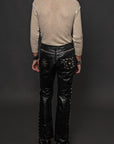 Living After Midnight Hand Studded Leather Pants