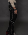 Living After Midnight Hand Studded Leather Pants