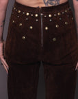 Watchtower 60s Brown Suede Hand Studded Pants