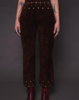 Watchtower 60s Brown Suede Hand Studded Pants