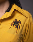 Spider Embroidered Tie Top