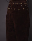 Watchtower 60s Brown Suede Hand Studded Pants