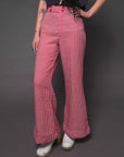 70s Gingham Palazzo Bell Pants