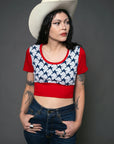 70s Vintage Cropped Star Top