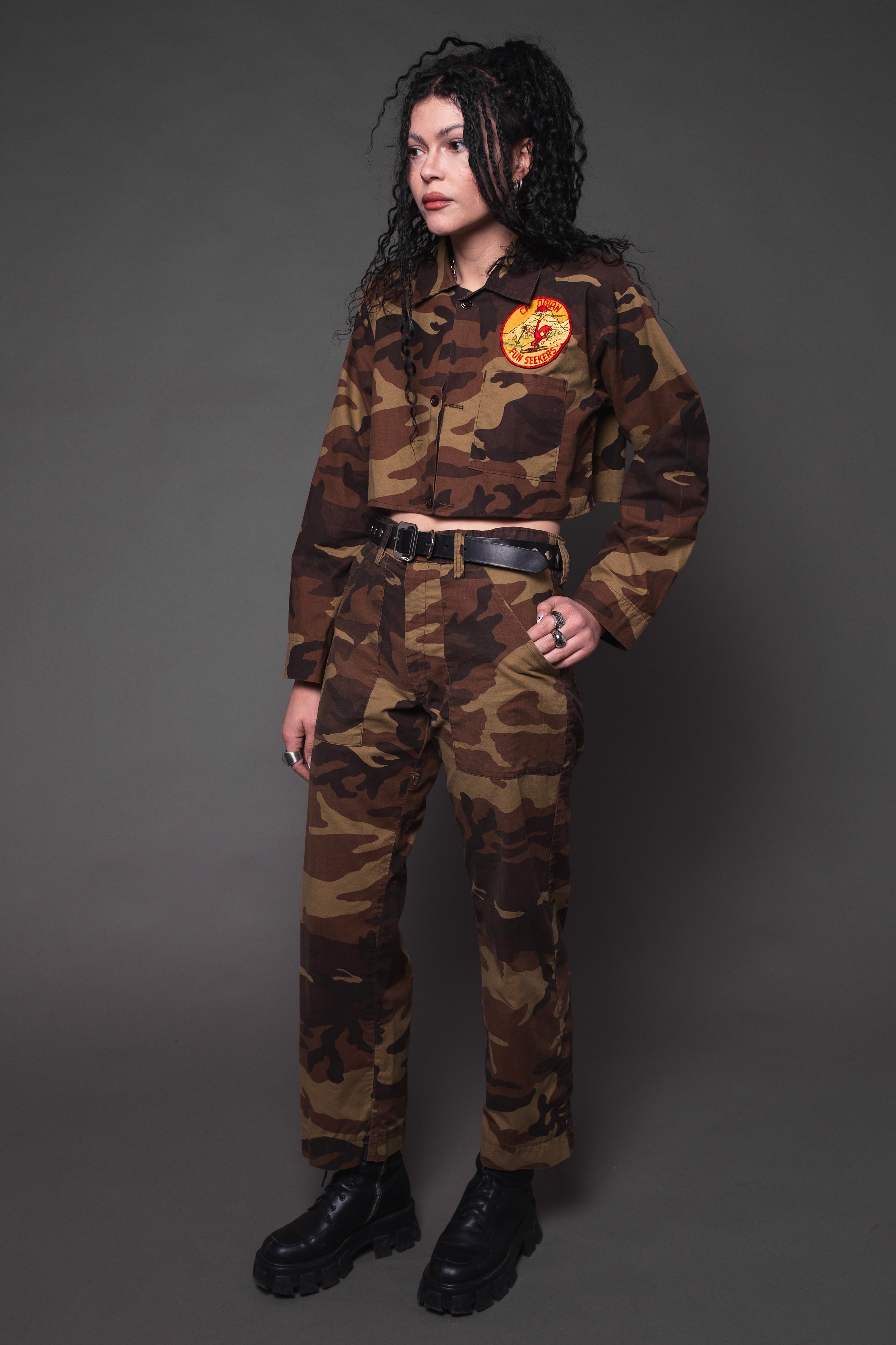 Vintage Renewed 2pc Cropped Camo set