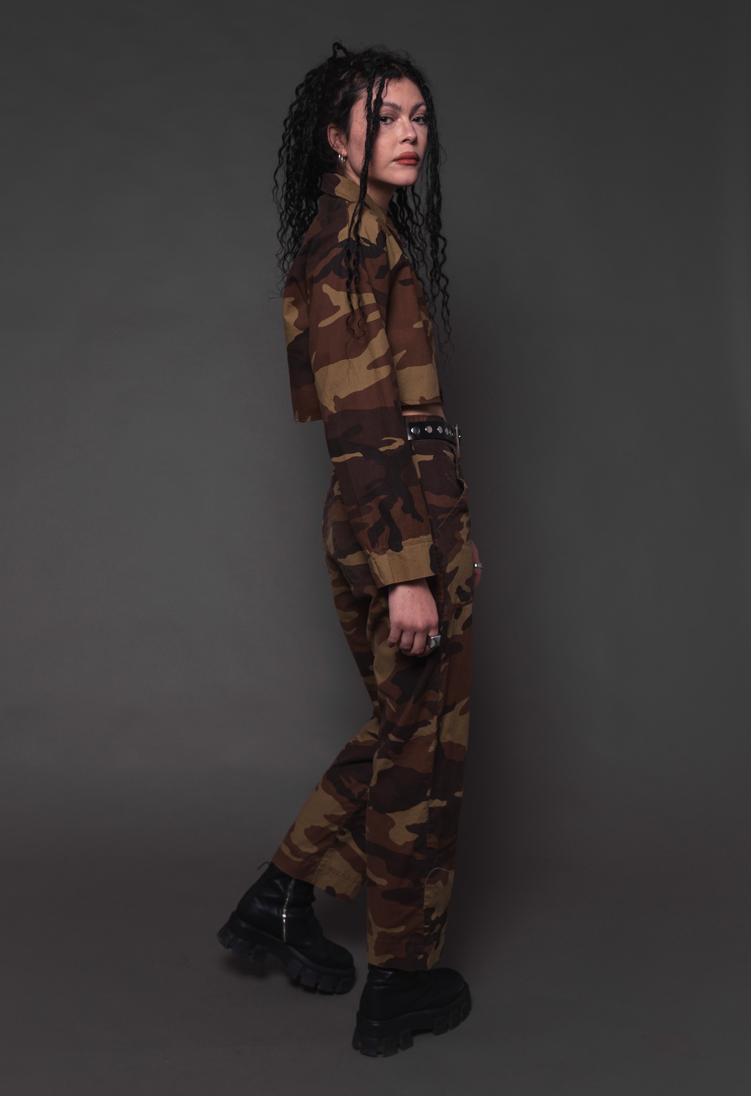 Vintage Renewed 2pc Cropped Camo set