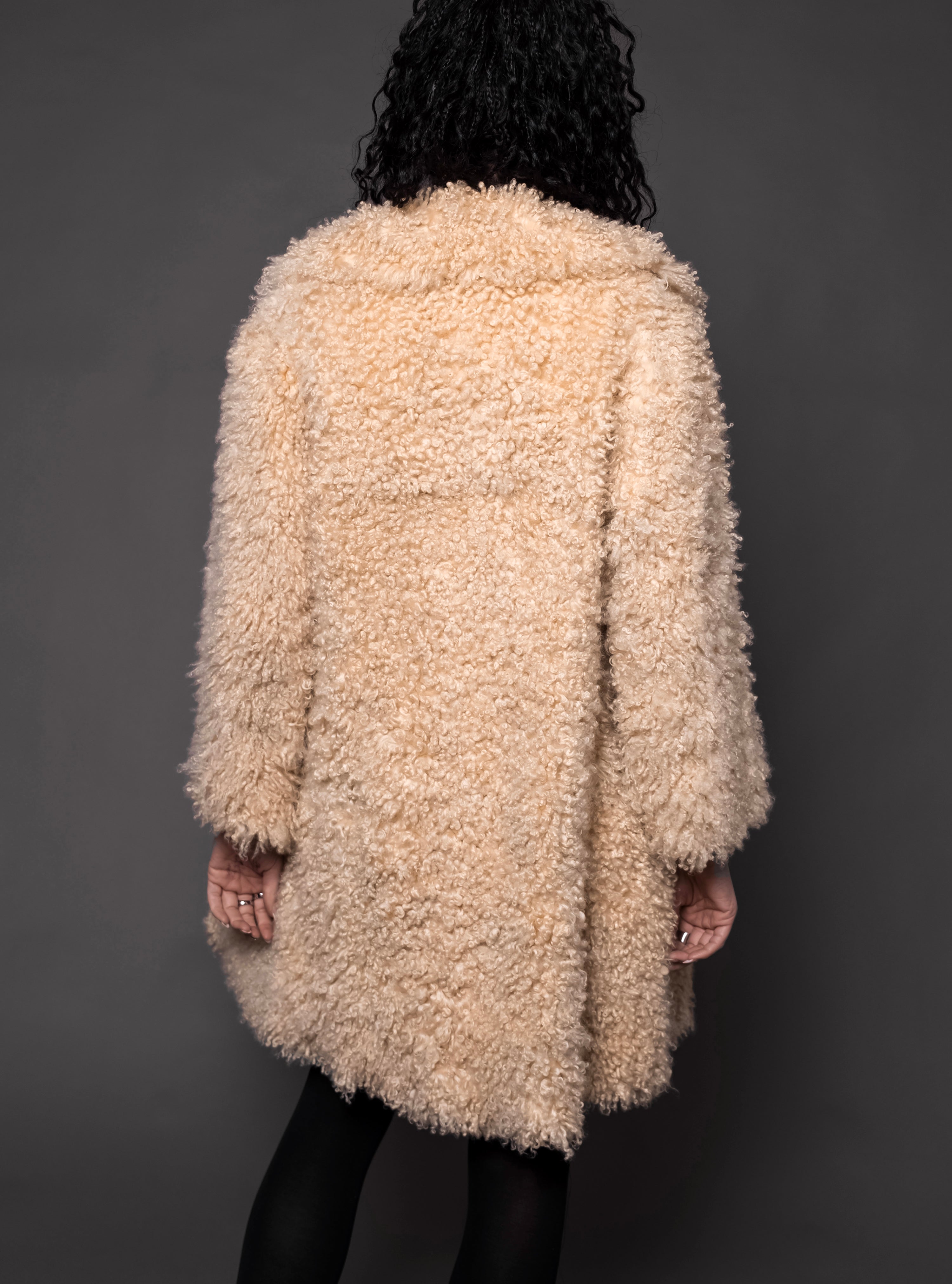 1960s Vintage Shearling Swing Coat