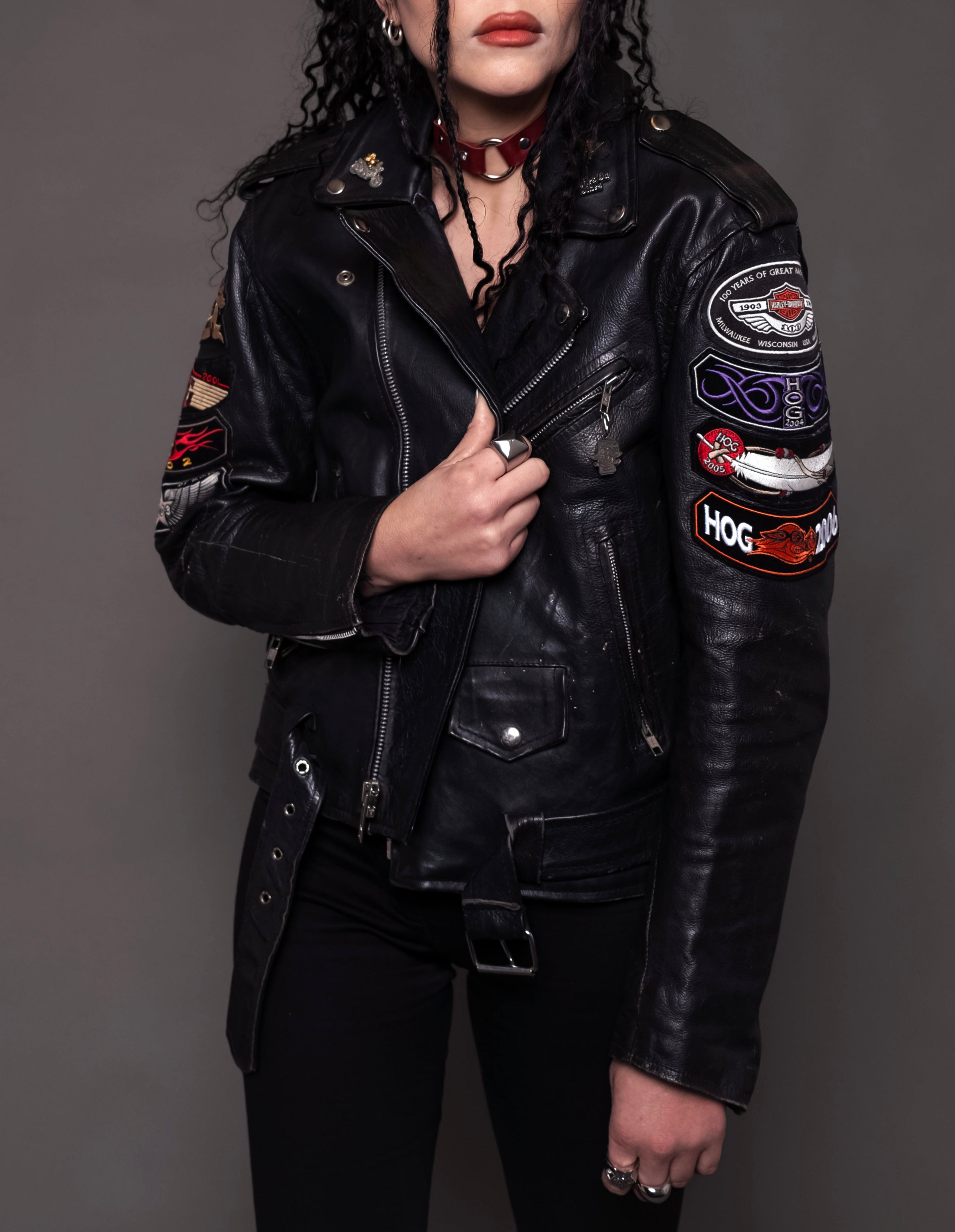 Harley Davidson Club Leather Patched Jacket – Gimme Danger Inc.