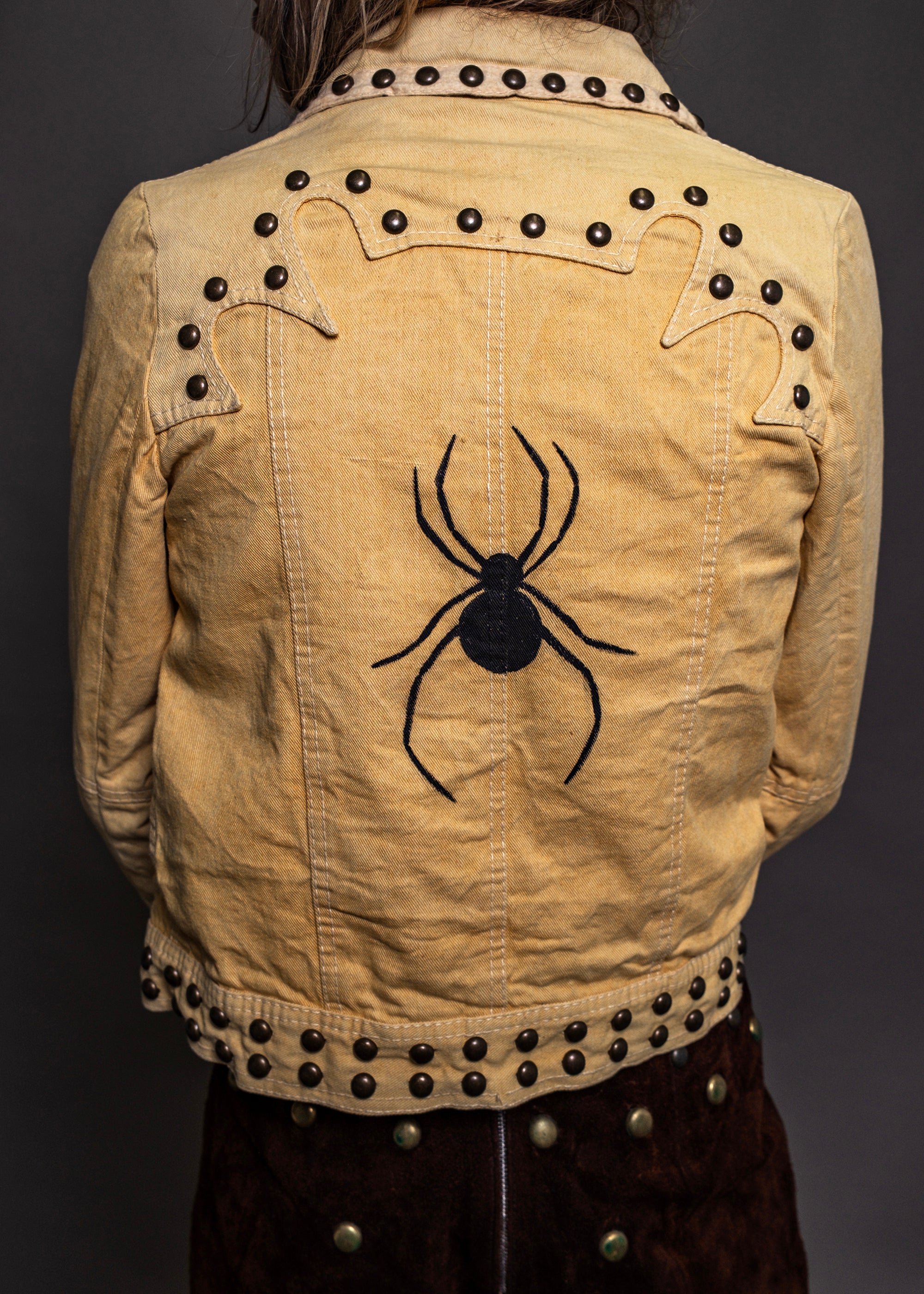 Yellow Studded Spider Jacket