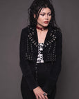 Dark Star Black Suede Studded Jacket