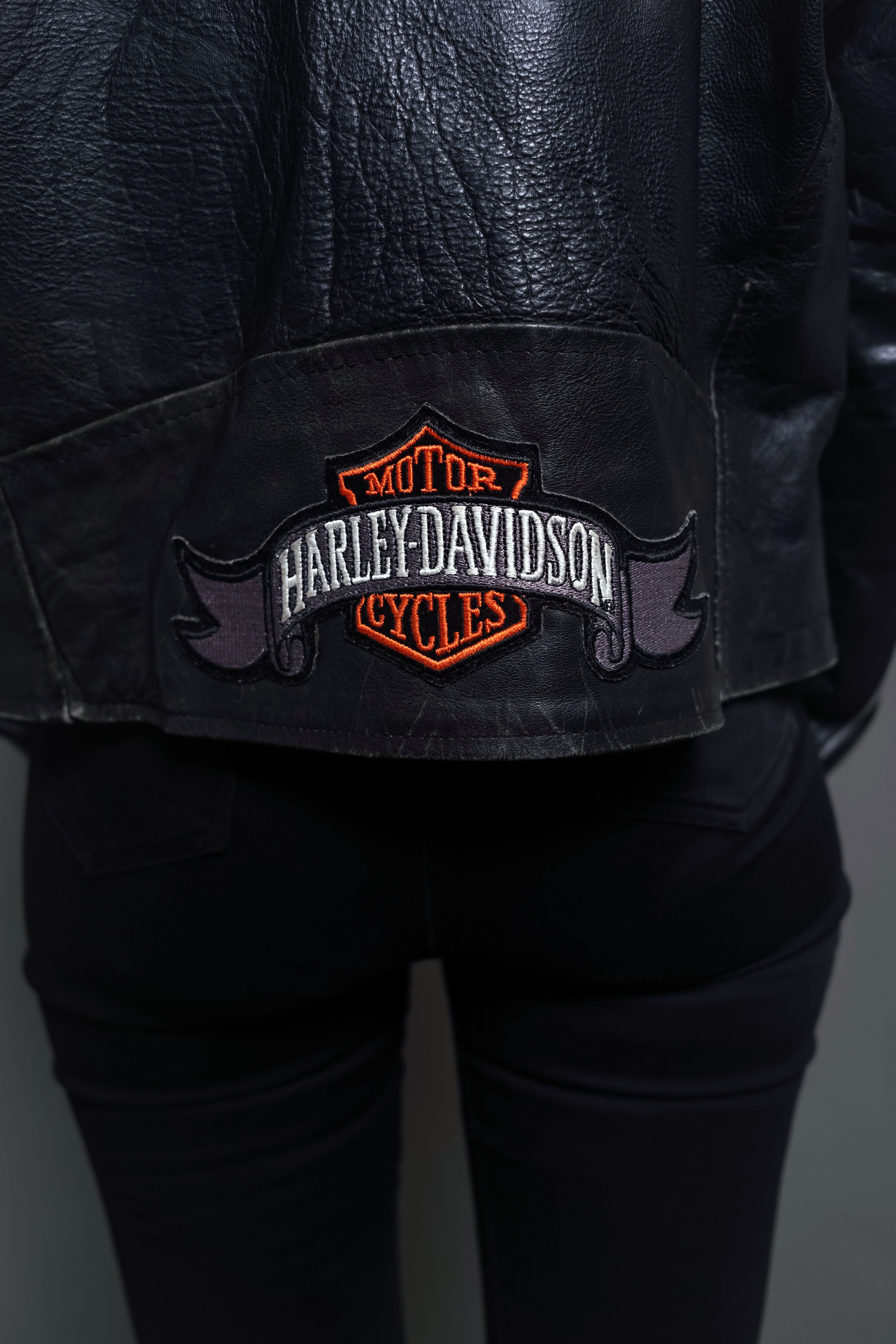 Harley Davidson Club Leather Patched Jacket