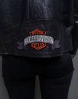 Harley Davidson Club Leather Patched Jacket