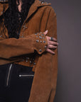 Gimme Danger Hand Studded Suede Jacket