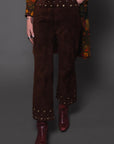 Watchtower 60s Brown Suede Hand Studded Pants