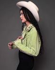 Green Studded Jacket