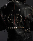 Livewire GD Hand Studded and Painted Moto JACKET