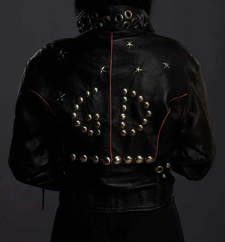 Livewire GD Hand Studded and Painted Moto JACKET