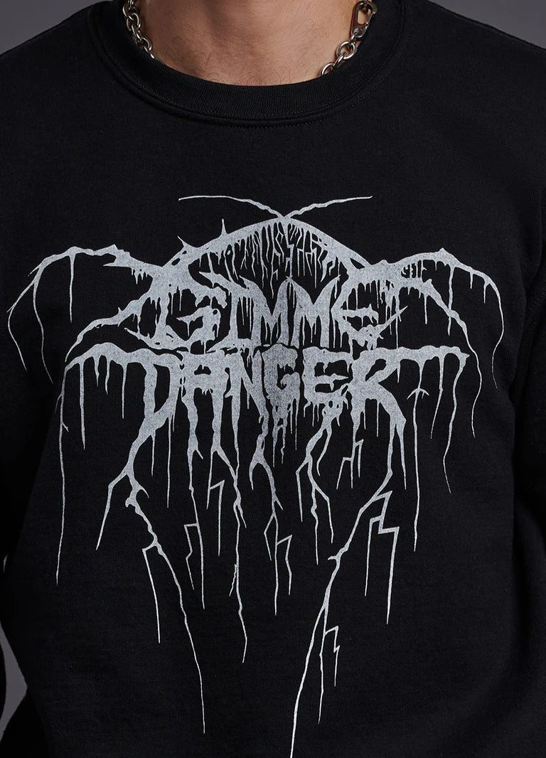 Gimme Danger Black Metal Crewneck