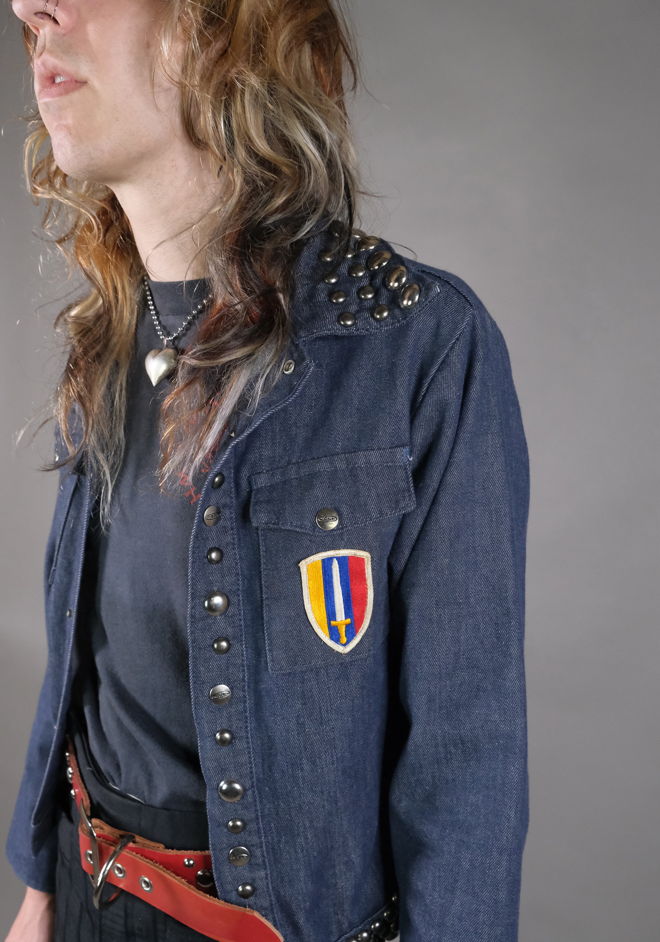 1970s Studded Patched Denim Jacket Size S – Gimme Danger Inc.
