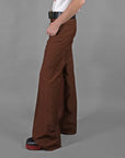 Deadstock 70s Rust Hand-Tailored Polyester Pants Size 31