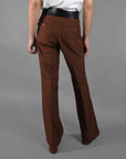 Deadstock 70s Rust Hand-Tailored Polyester Pants Size 31