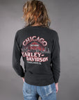 Vtg Harley Davidson Long Sleeve Worn Tee Size M