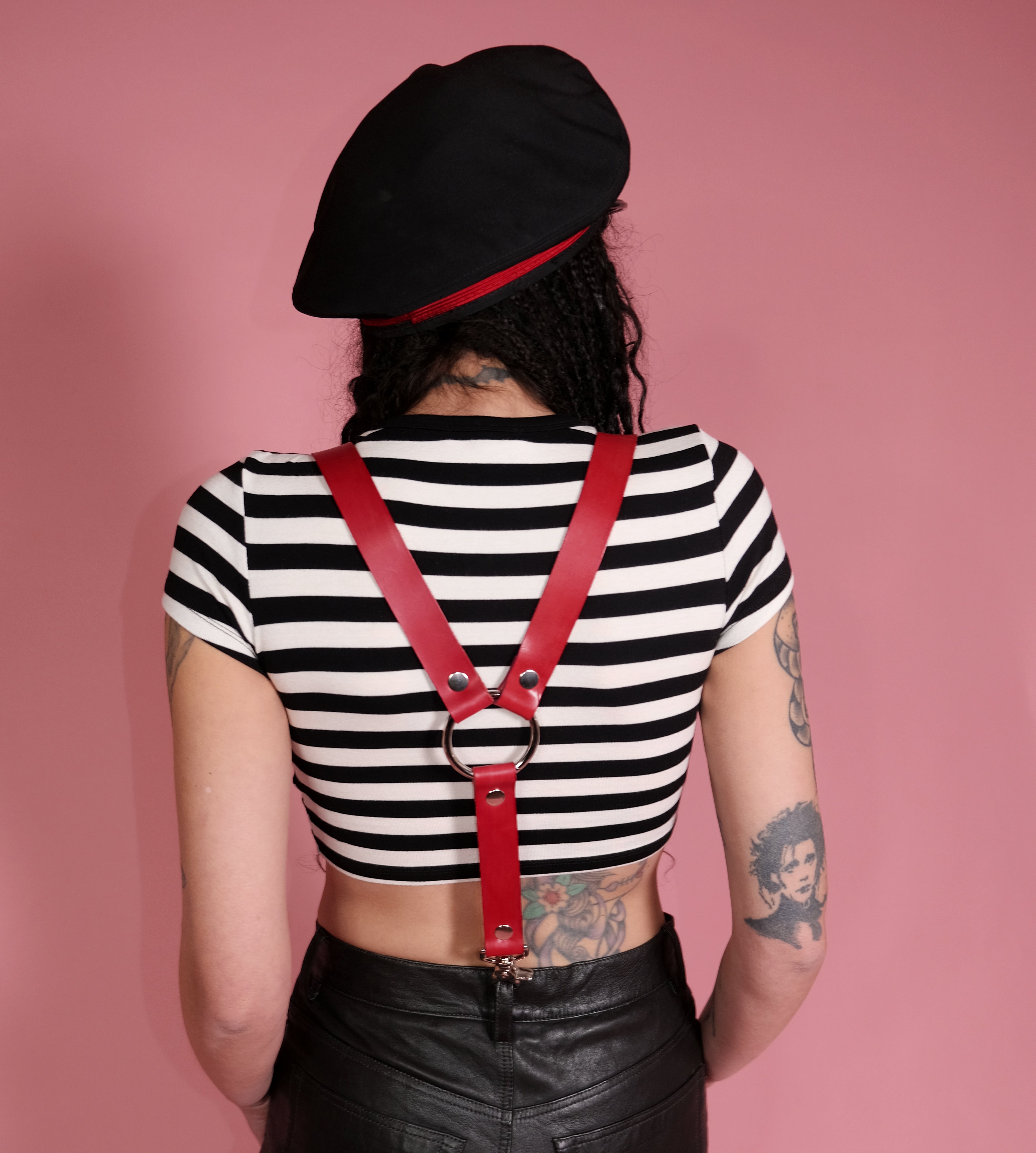 Fired Up Red Leather Suspenders Limited V-day