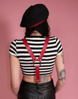 Fired Up Red Leather Suspenders Limited V-day