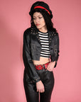 Electric Lover Studded and Cropped Jacket