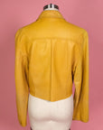 Vtg Supple Yellow Leather Jacket Size M