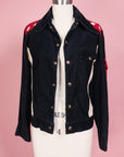 1970s Vtg Rare Corduroy Star Red White Blue Jacket Size S/M